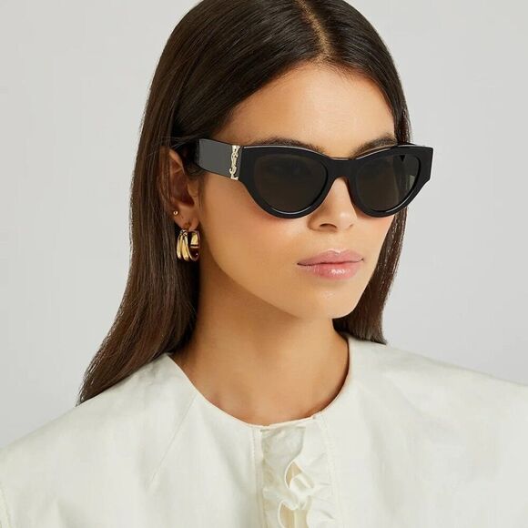 Saint Laurent Accessories - NEW Saint Laurent SLM94 001 Black Grey Cat Eye Women Sunglasses